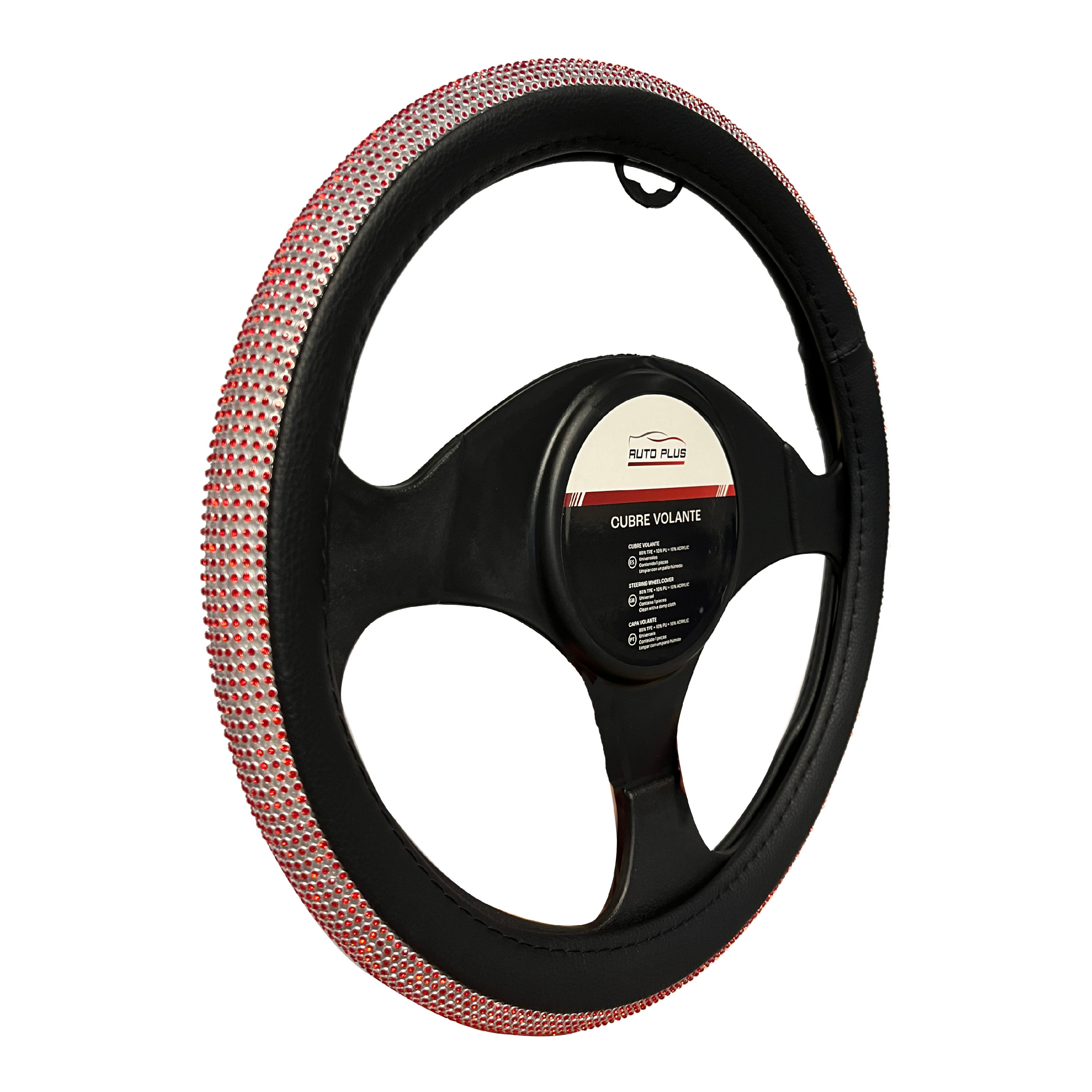Cubre Volante Autoplus Glitter Rojo 44494-R