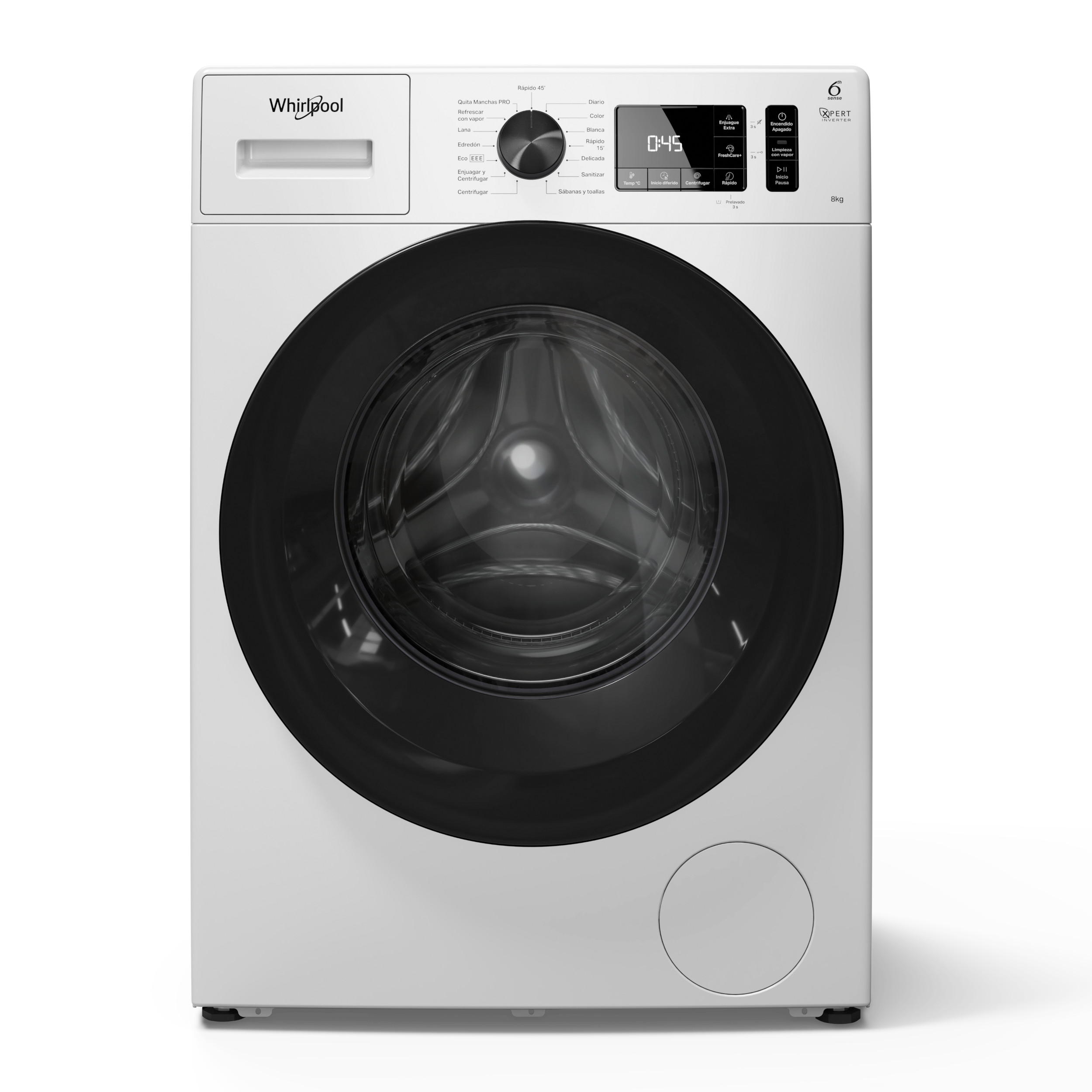Lavarropas Whirlpool Carga Frontal 8 Kg WNQ80AB