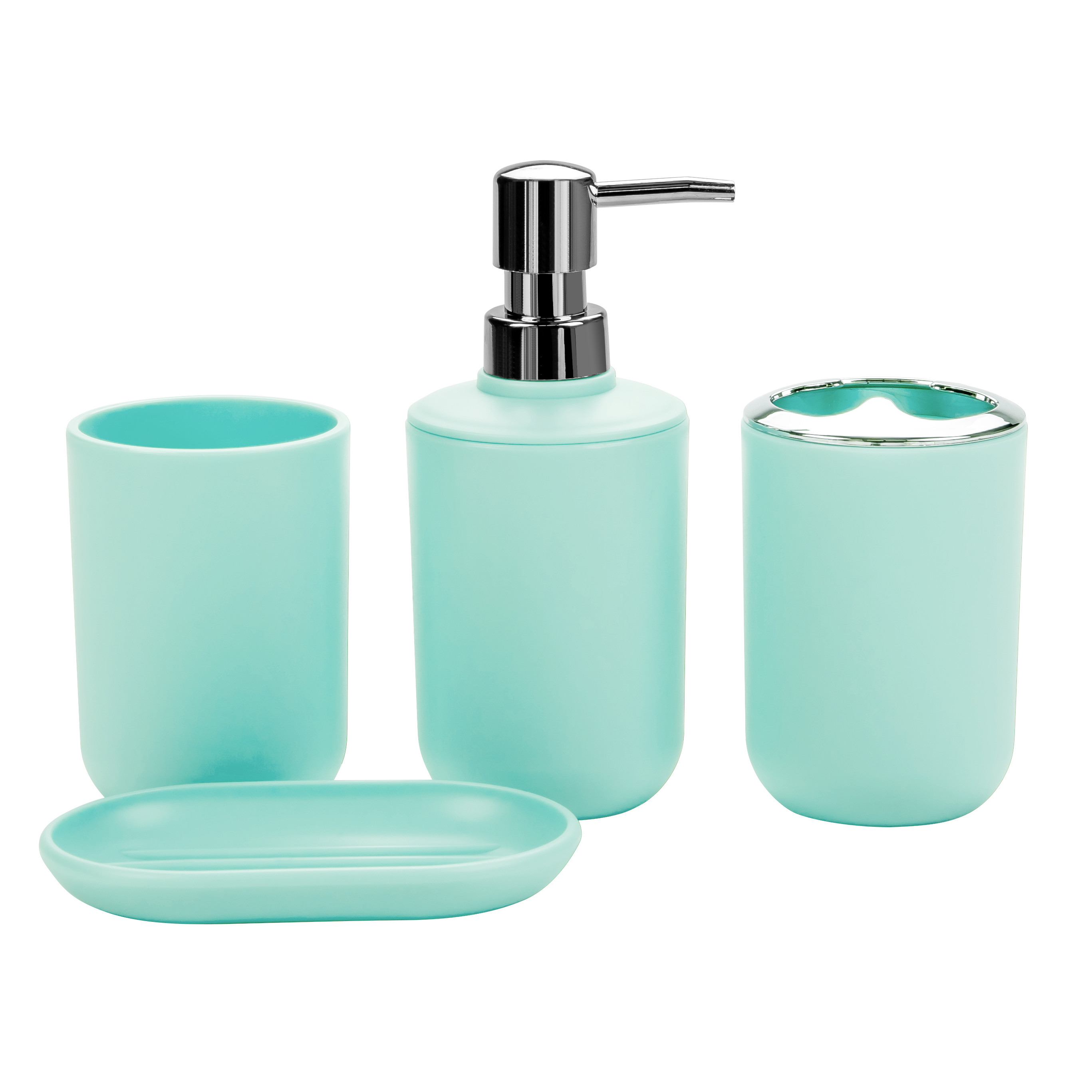 Kit de Baño x 4 Piezas Suka Verde Menta