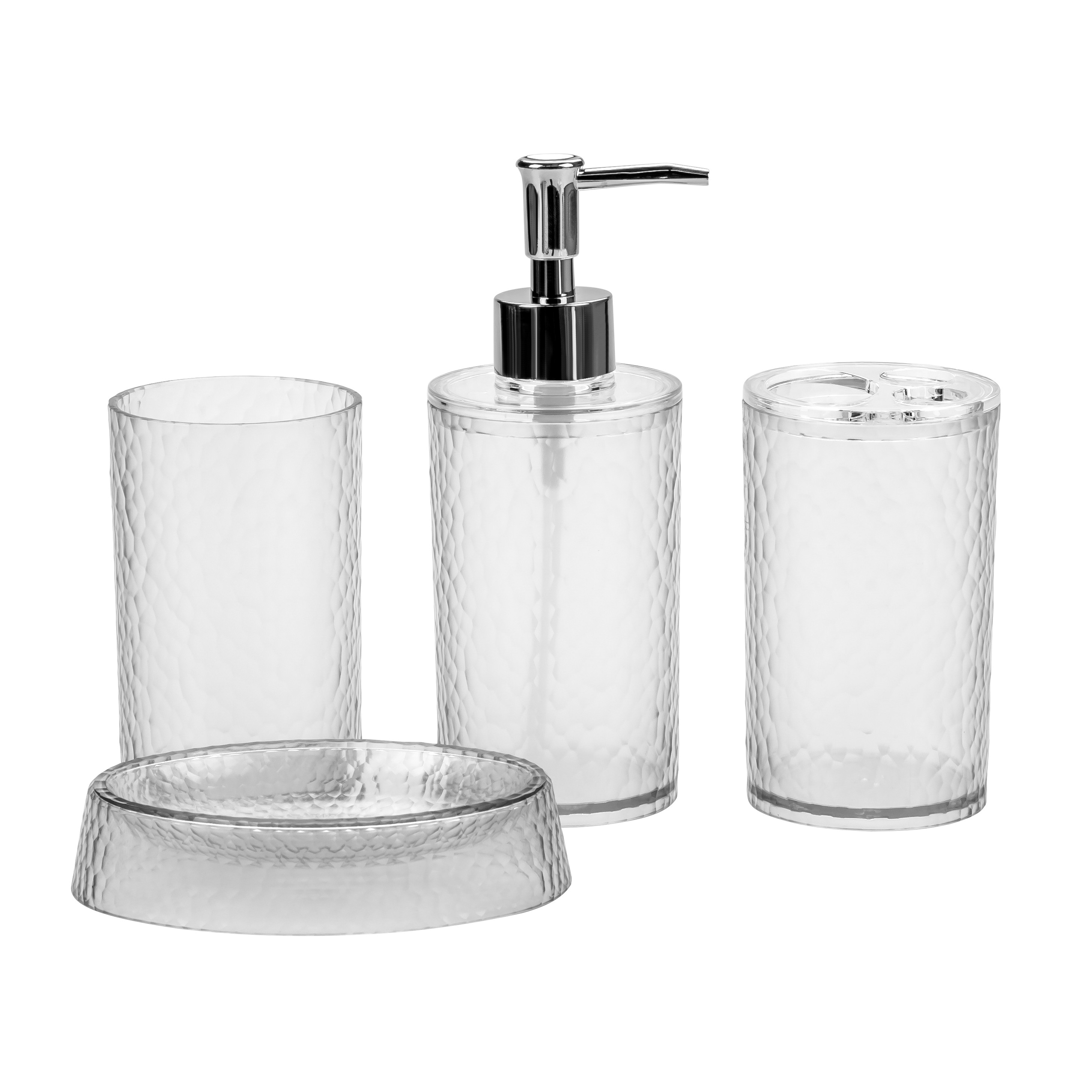 Kit de Baño x 4 Piezas Suka Cristal