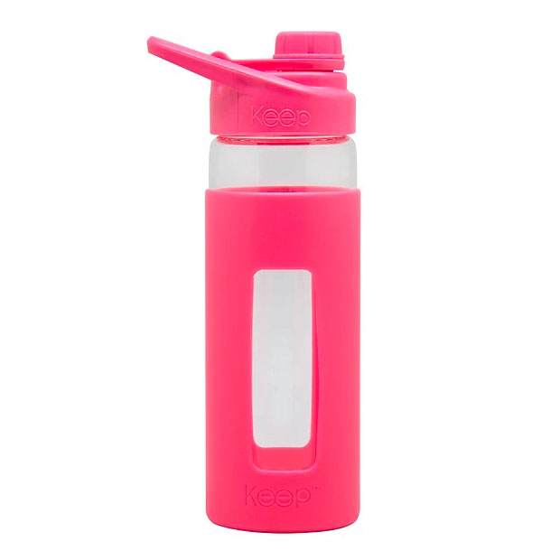 Botella Keep 470ml Vidrio Rosa