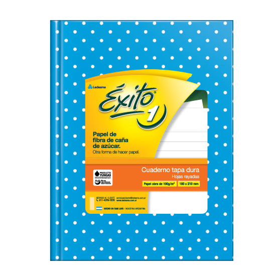 Cuaderno Éxito Rayado 48 Hojas 100 gr Lunares Celeste