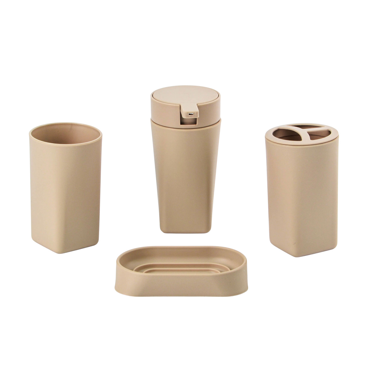 Kit de Baño x4 Piezas Decormesa Beige