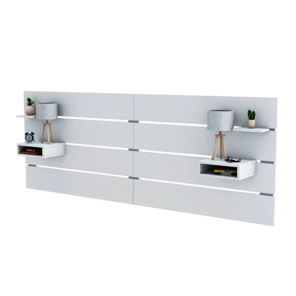 Respaldo de Cama Centro Estant con Mesa de Luz RC5BL