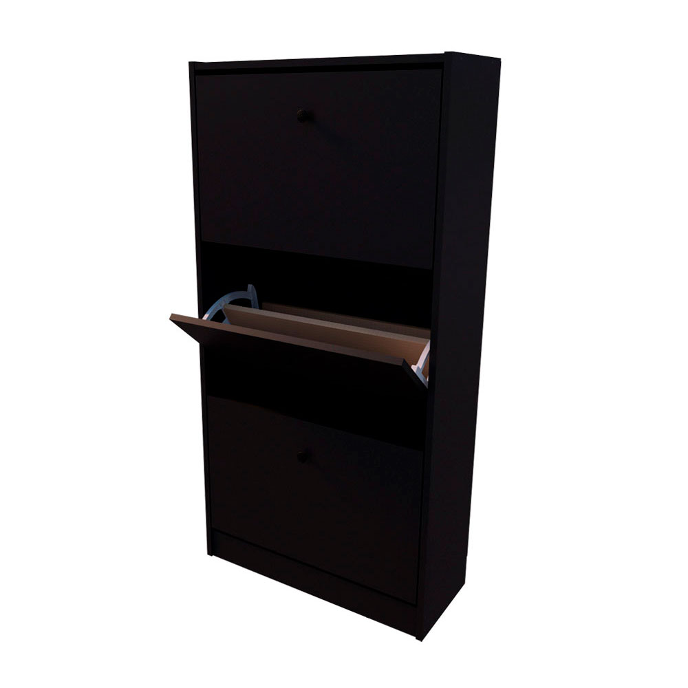 Zapatero Centro Estant 18 Pares Negro