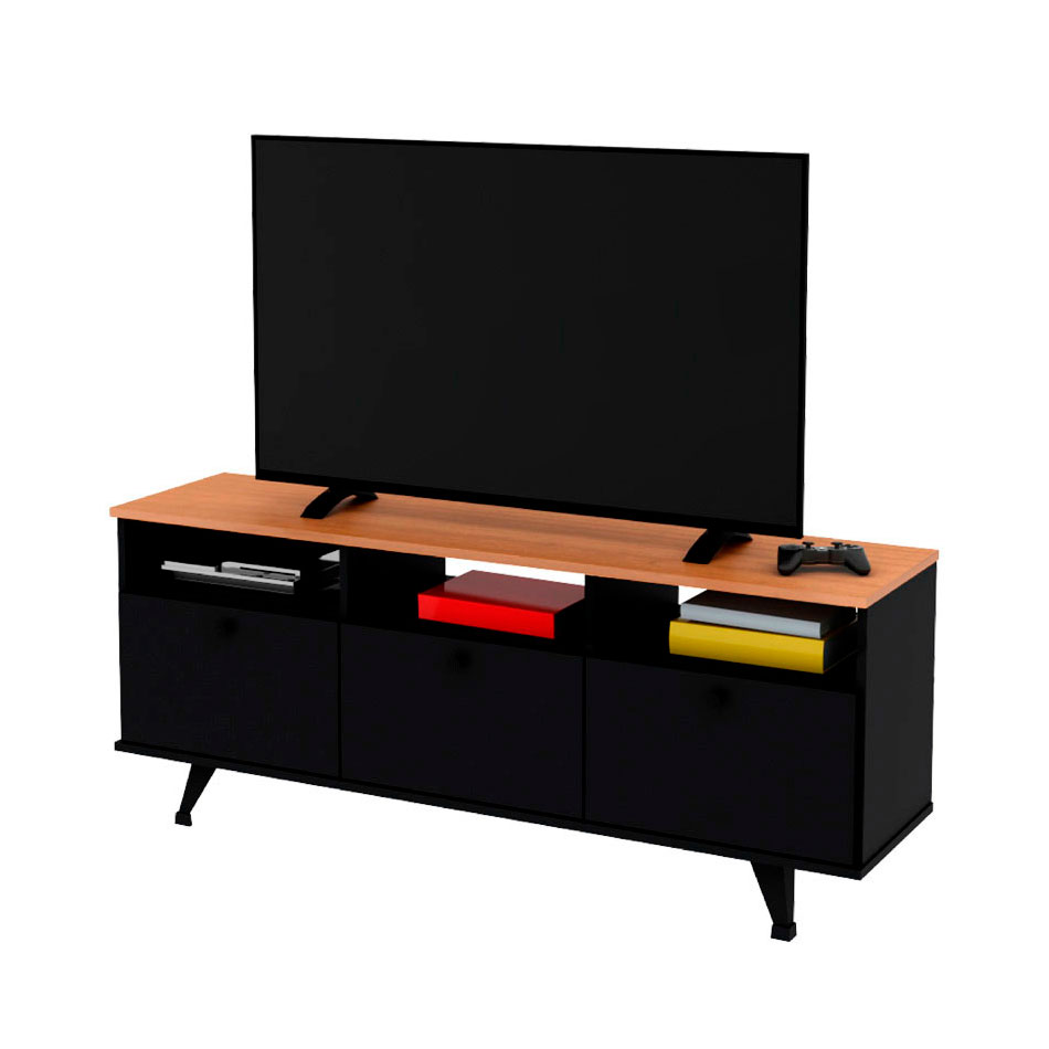 Rack de TV Centro Estant Negro MT5000