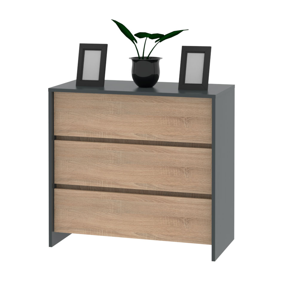 Cómoda Dielfe 3 Cajones Niza CLN090