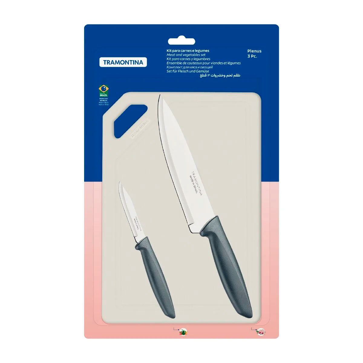 Set Para Carnes y Legumbres Tramontina Plenus Gris 3 Piezas