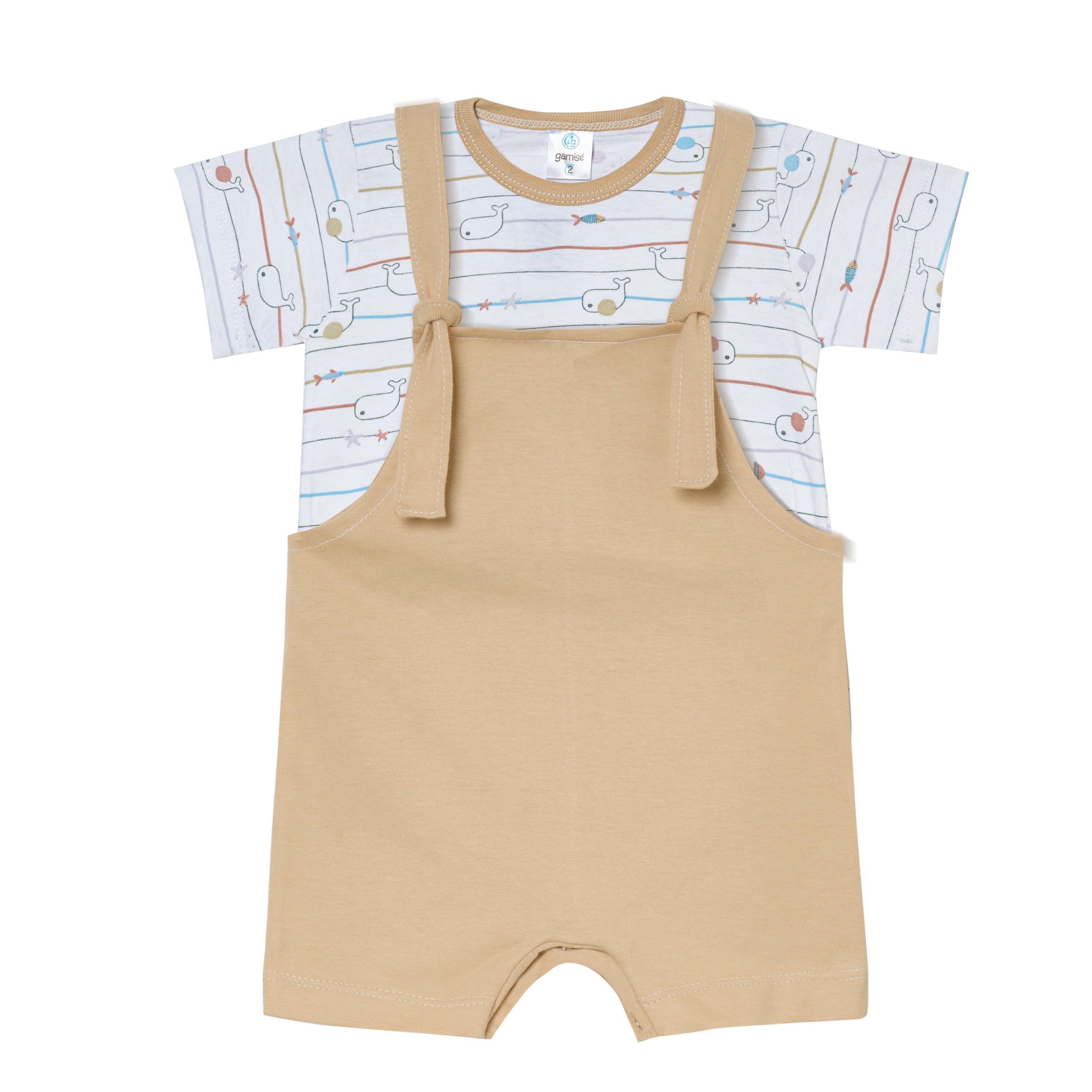 Conjunto Remera y Jardinero Bebé Gamise Talle 1-5