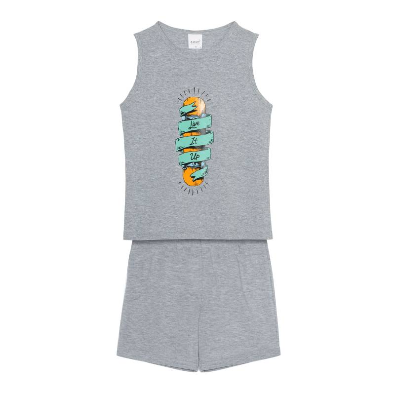 Pijama Niño Emmy Sin Mangas Estampado Talle 4-14