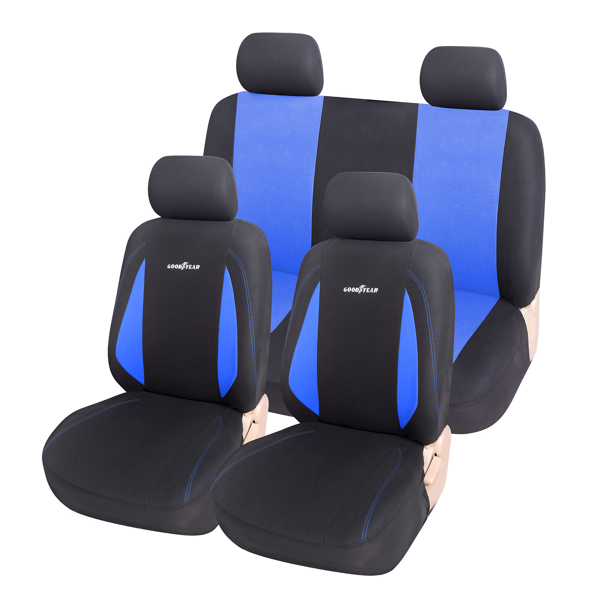 Juego de Cubre Asientos Goodyear 10 Piezas Azul