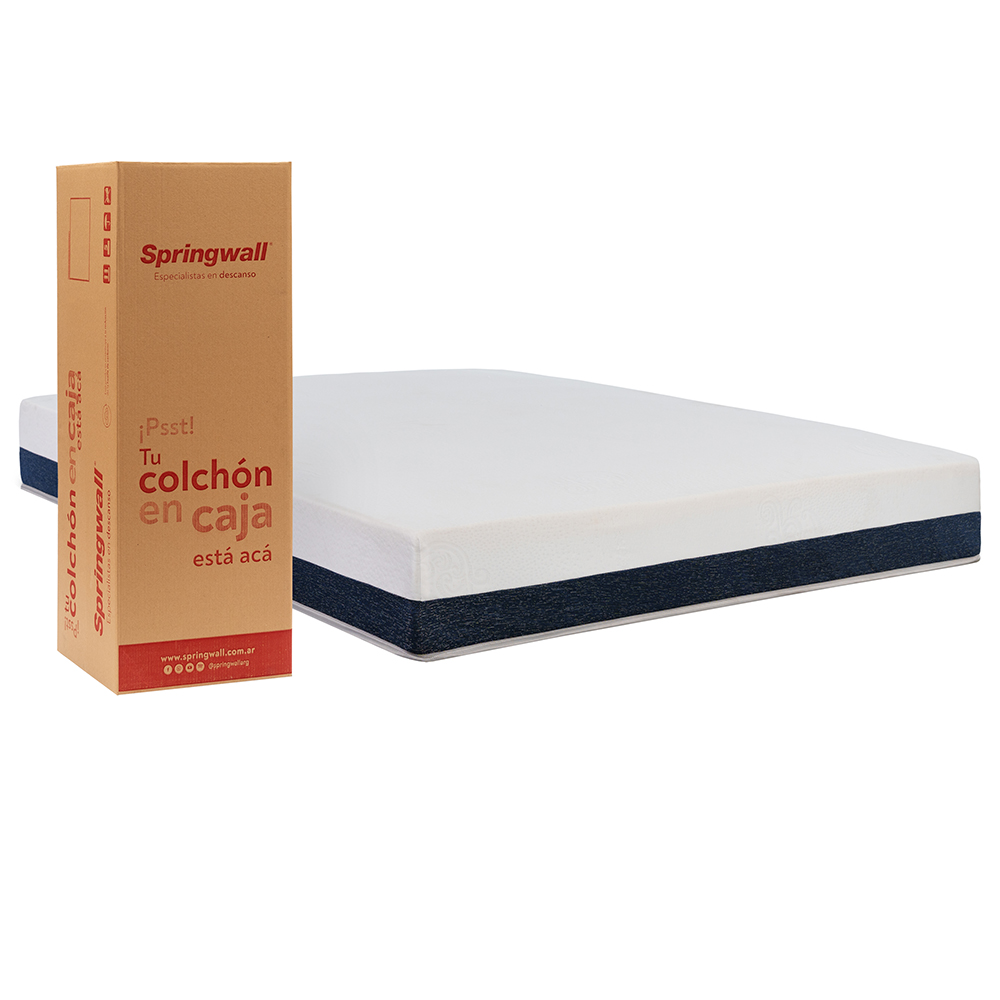 Colchón de Resortes 2 Plazas 140x190 Gris Springwall