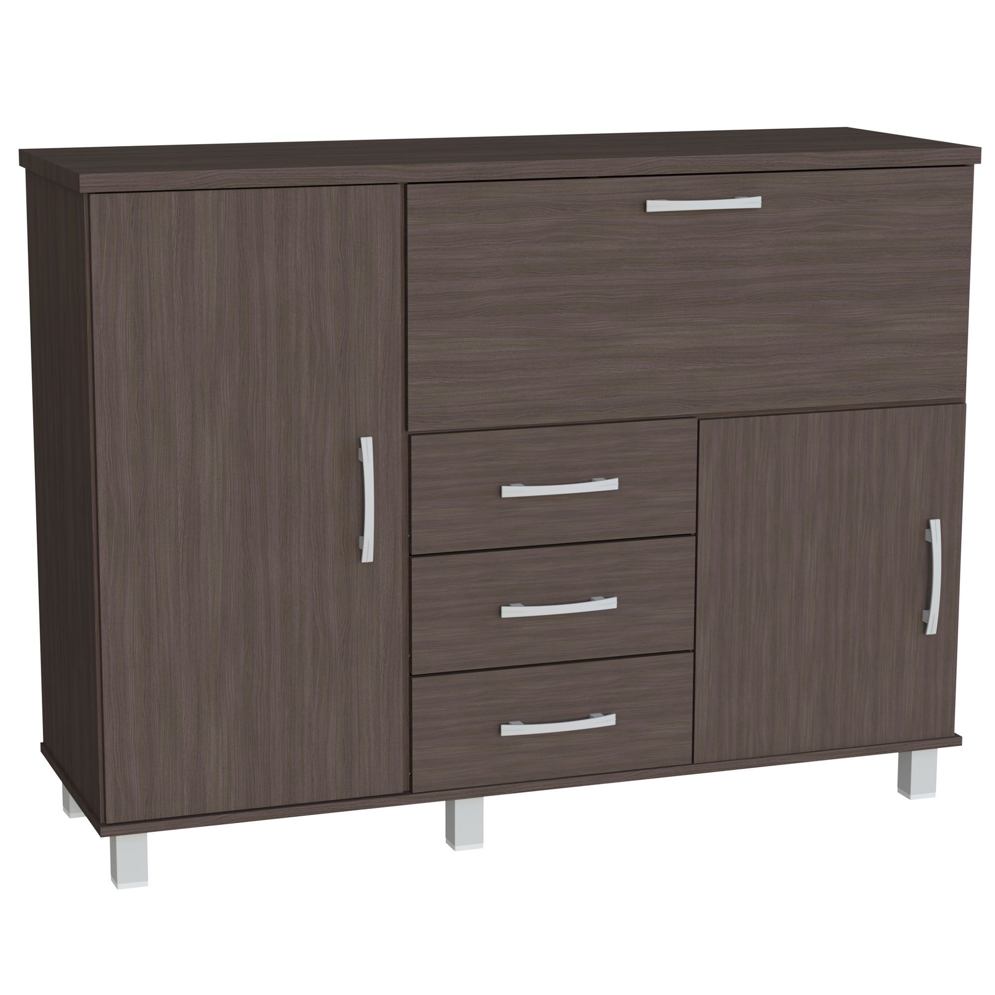 Organizador Muebles Orlandi 3 Estantes 3 Puertas Wengue