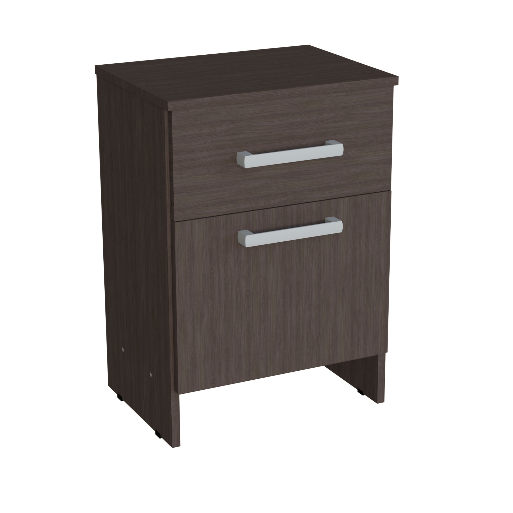 Mesa de Luz Muebles Orlandi 1 Cajón Wengue