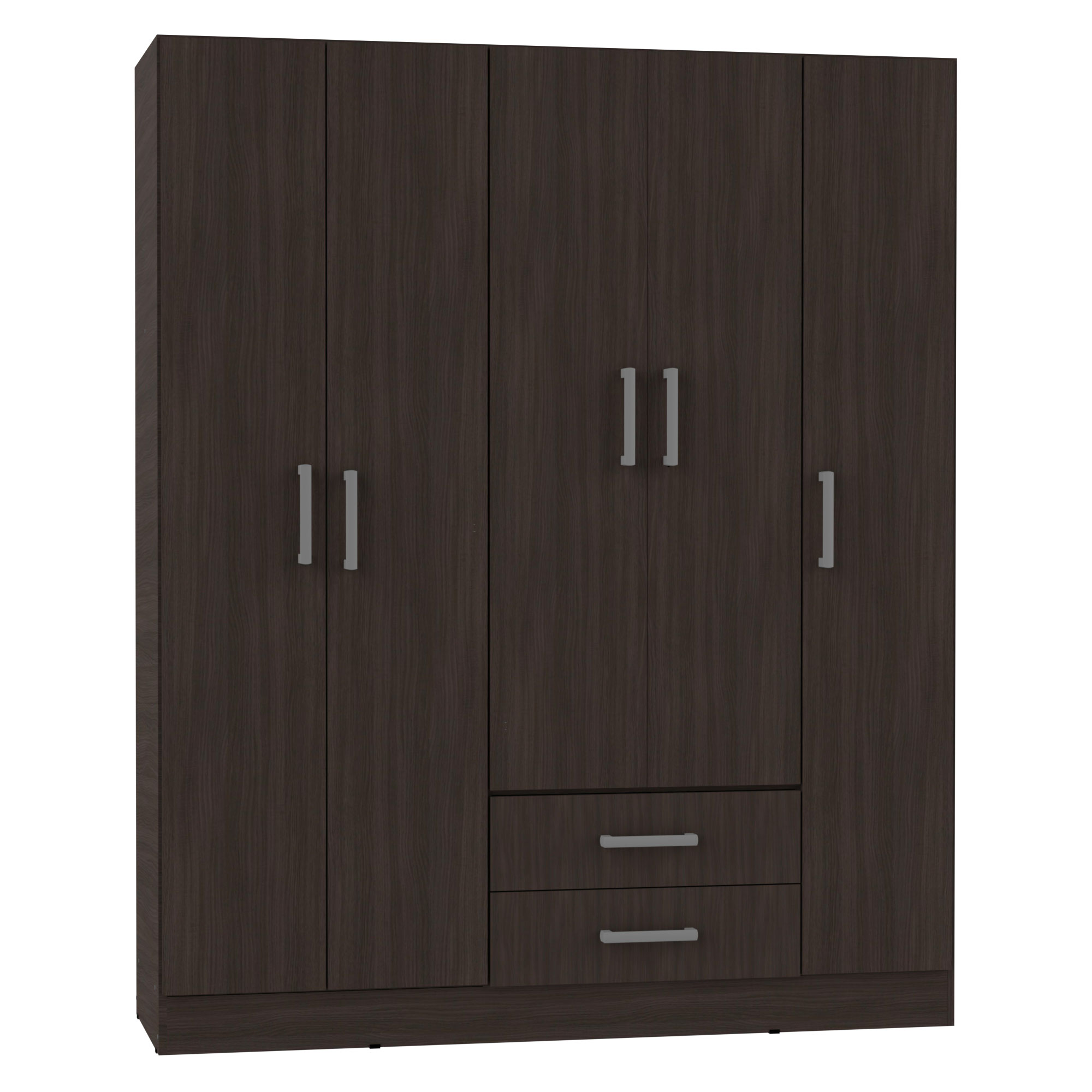 Placard Muebles Orlandi 5 Puertas 2 Cajones Wengue 3513