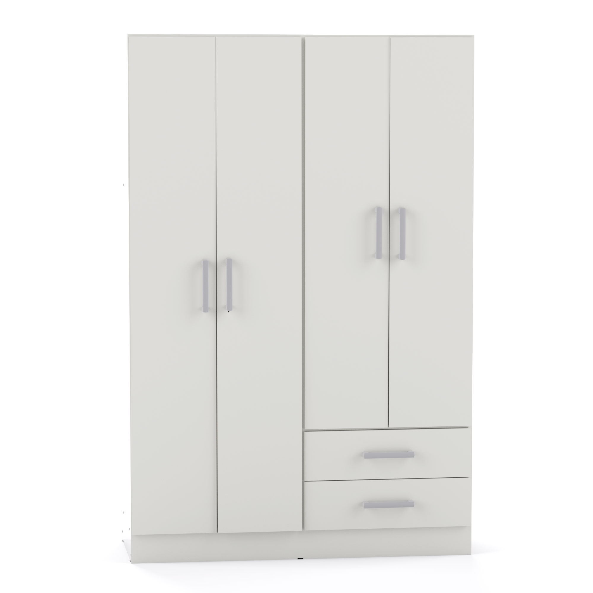 Placard Muebles Orlandi 4 Puertas 2 Cajones Blanco 3522