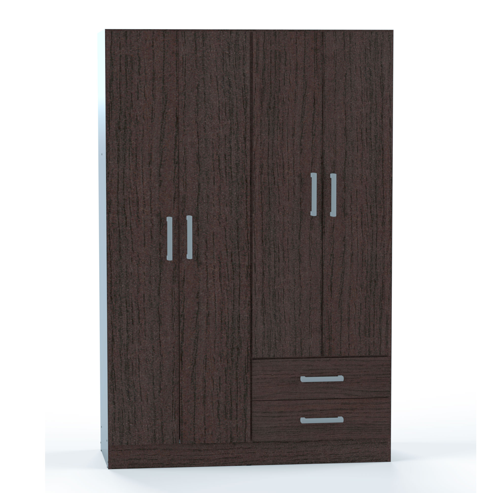 Placard Muebles Orlandi 4 Puertas 2 Cajones Wengue 3523