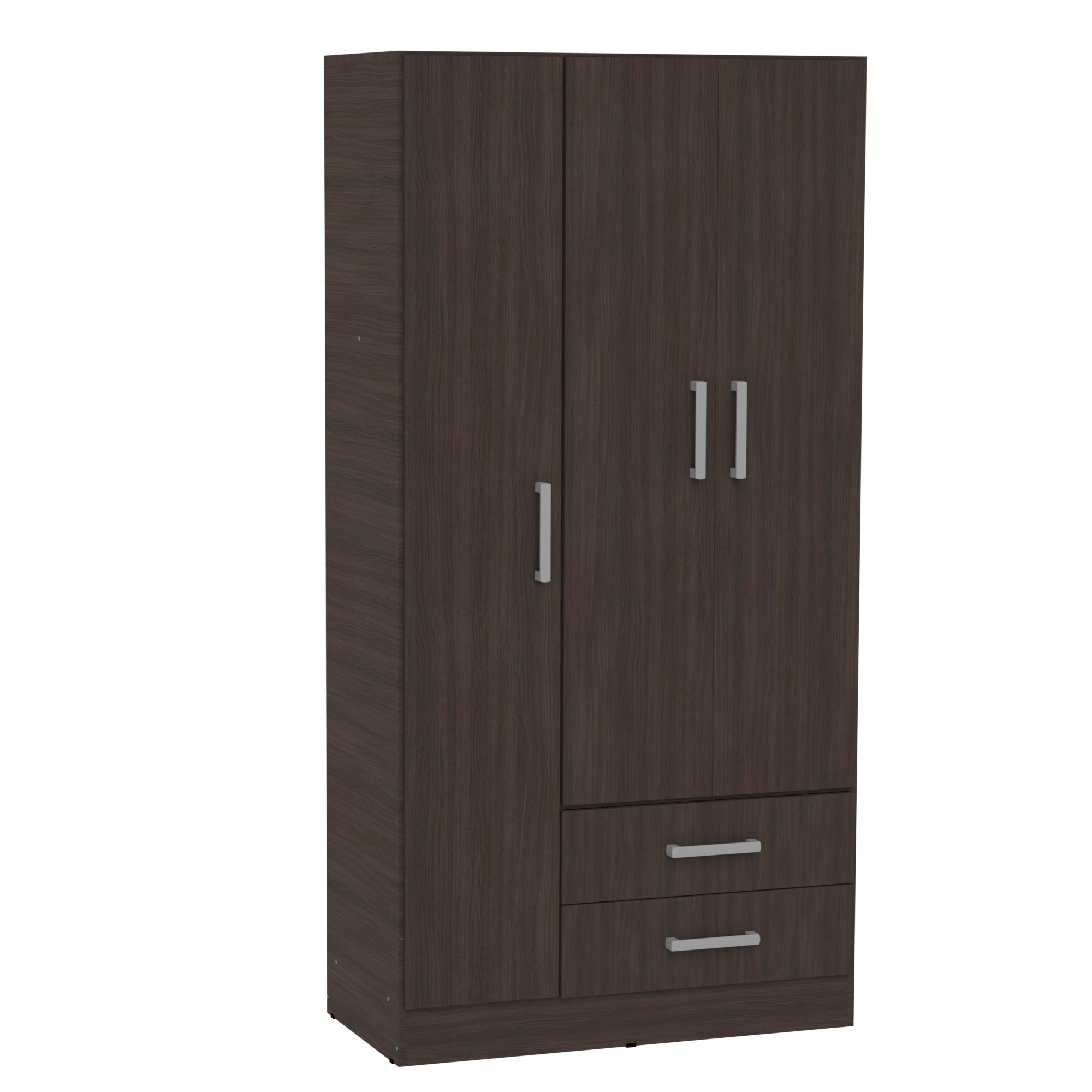 Placard Muebles Orlandi 3 Puertas 2 Cajones Wengue 3533