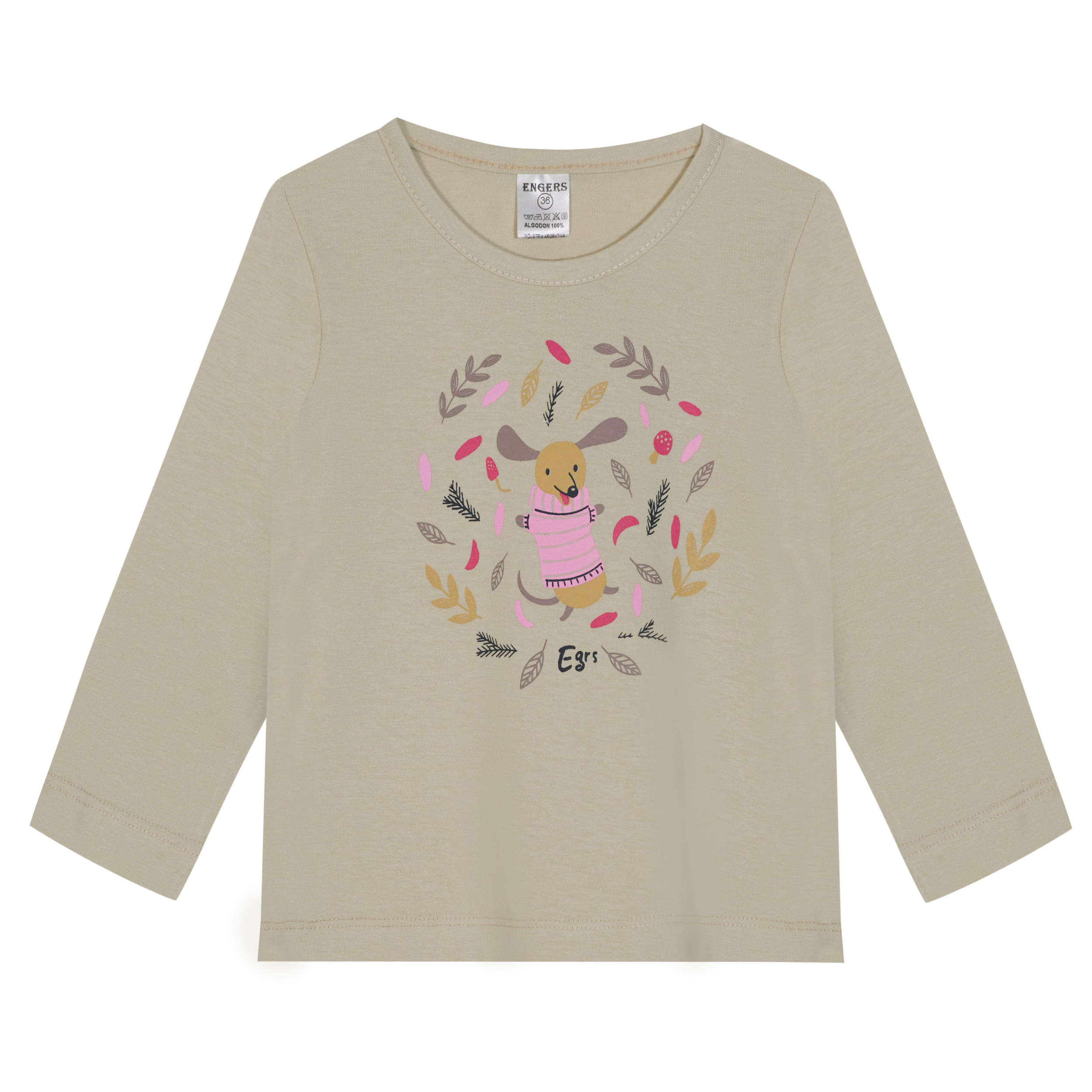 Remera Beba Engers Manga Larga Estampada Talle 12-36