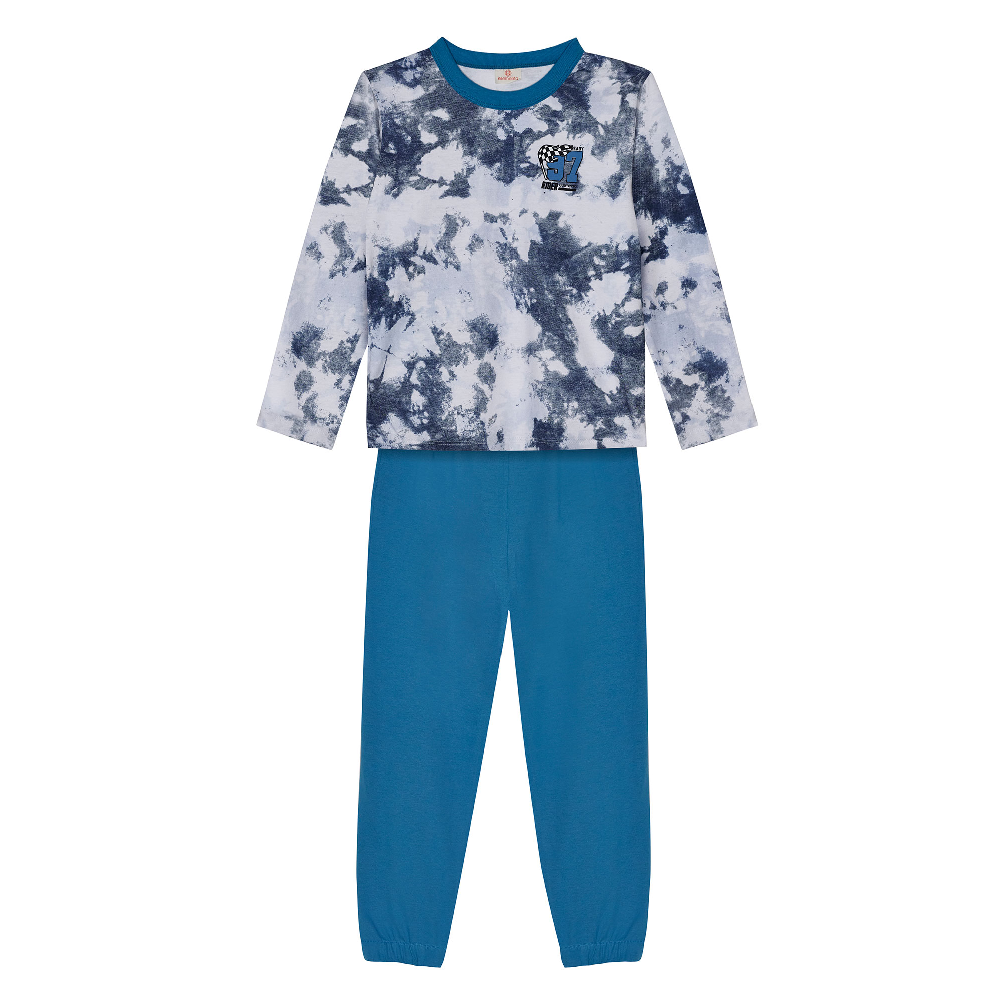 Pijama Niño Elemento Manga Larga Estampado Talle 2-16