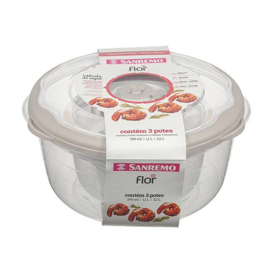 Set x3 Organizadores Herméticos San Remo Beige