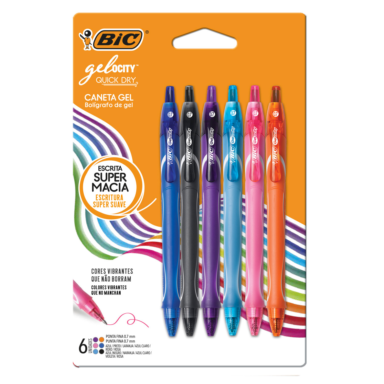 Lapiceras BIC Gelocity x 6 Unidades