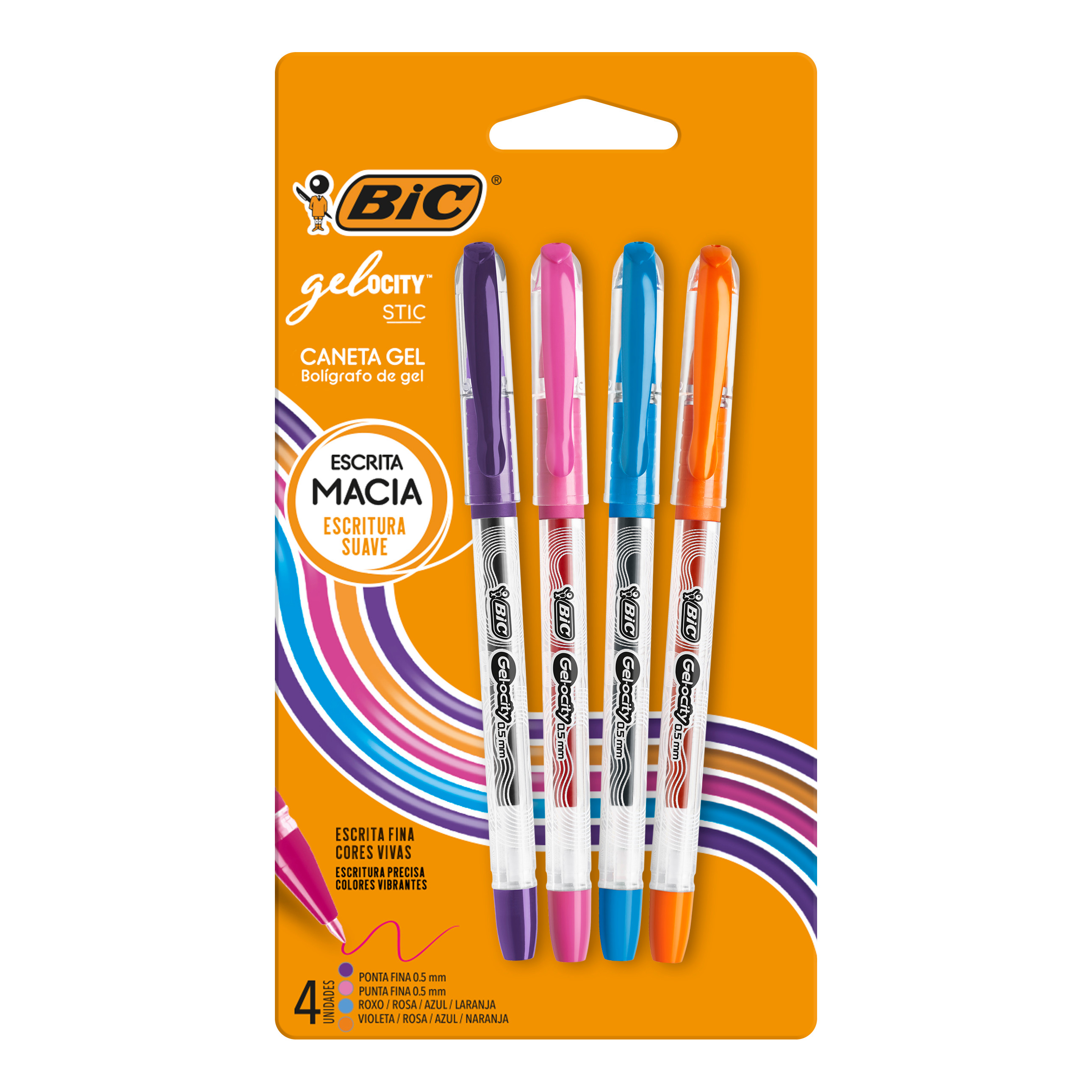 Lapiceras BIC Gelocity Stic x 4 Unidades
