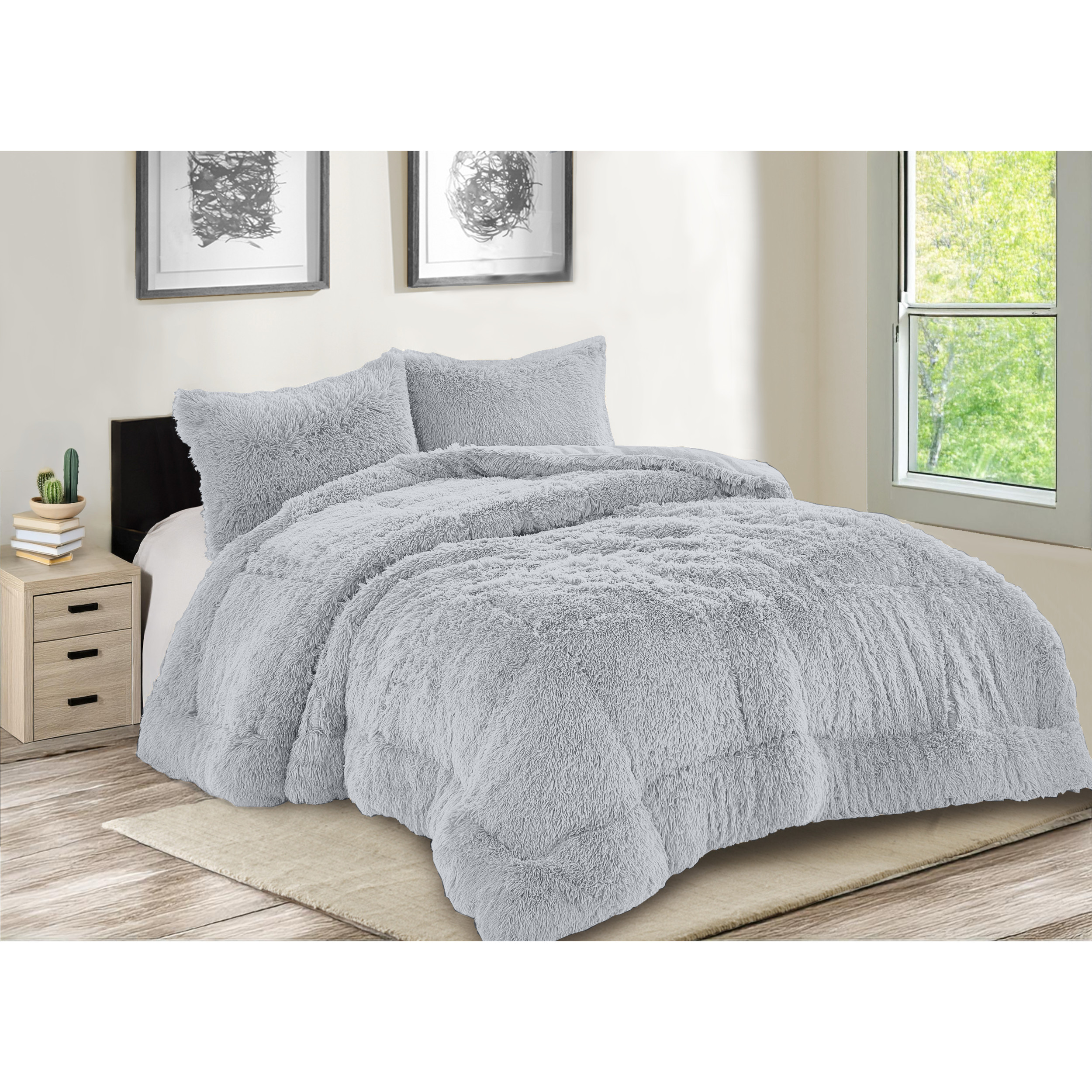 Acolchado Poliéster KVG Gris Claro 230x245