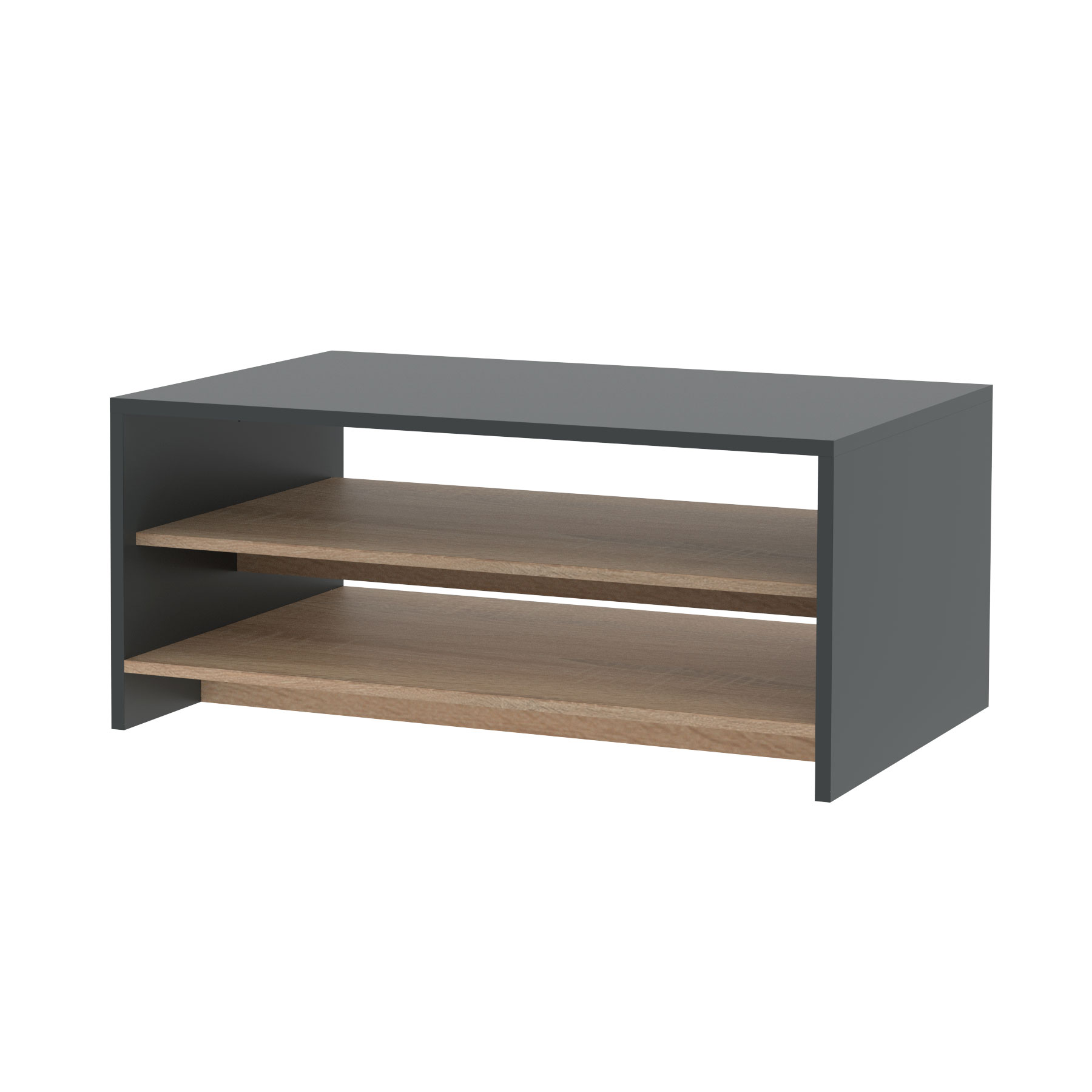 Mesa Ratona Dielfe Negro y Marrón MRN090