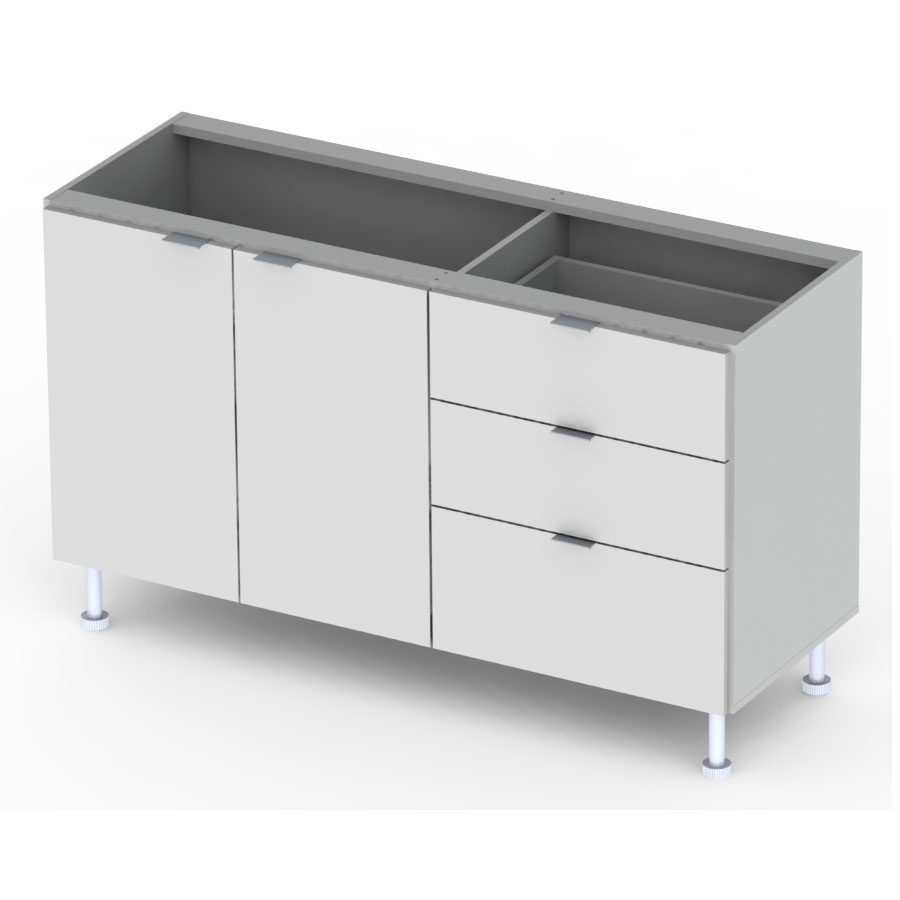 Bajo Mesada Dielfe 1,40 Mts Blanco