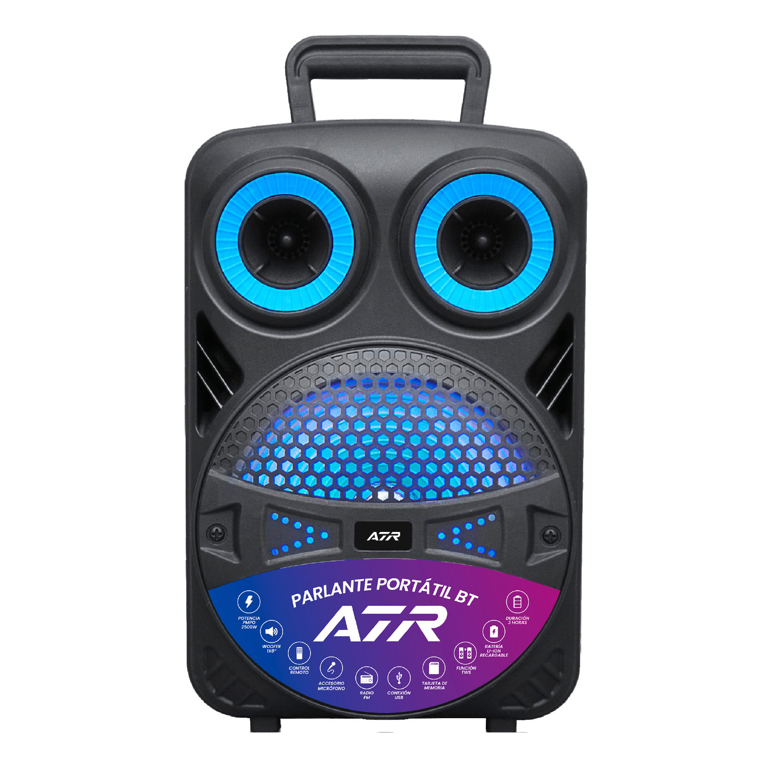 Parlante Portátil Bluetooth ATR-8 8W Negro