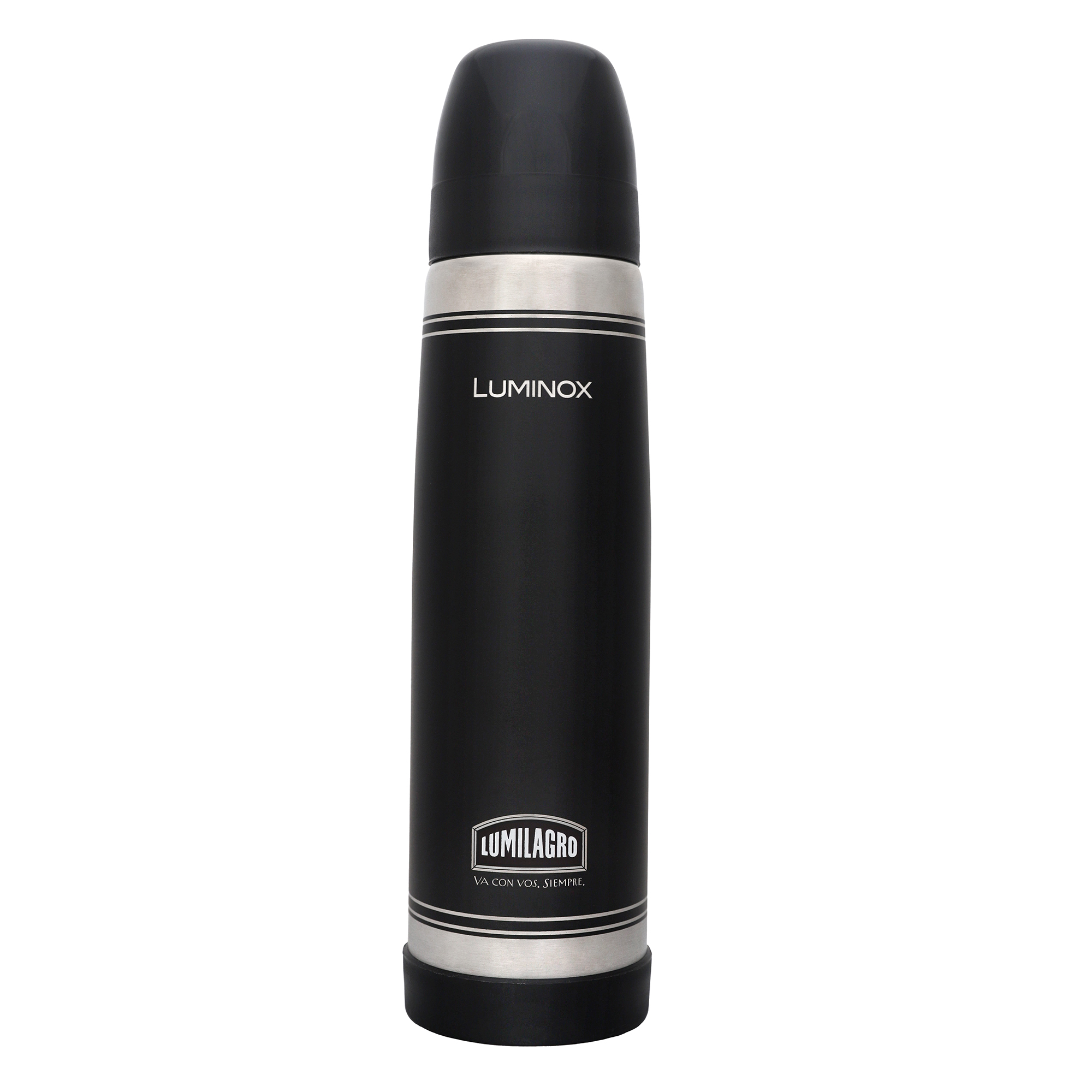 Termo Lumilagro 1 Litro Acero Inoxidable Negro