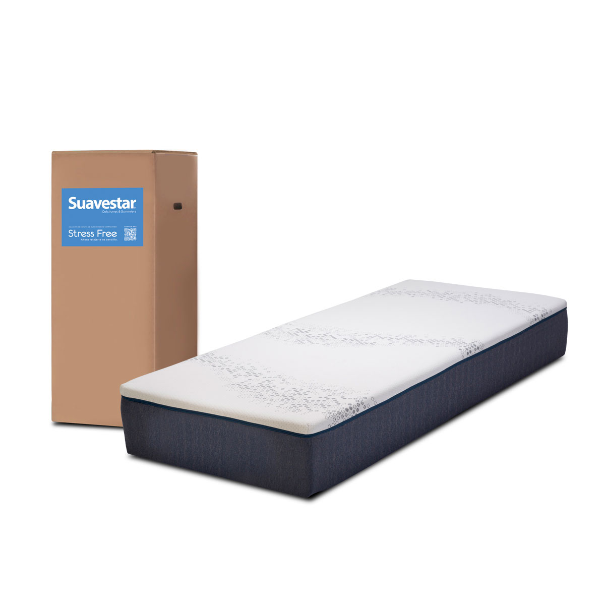 Colchón de Espuma 1 Plaza 190x080x21 Stress Free Suavestar