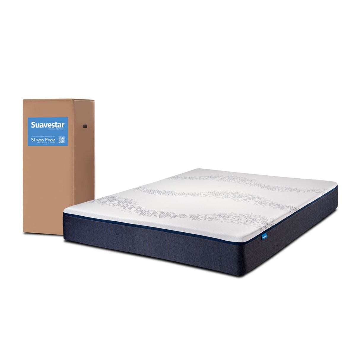 Colchón de Espuma Queen 200x160x21 Stress Free Suavestar