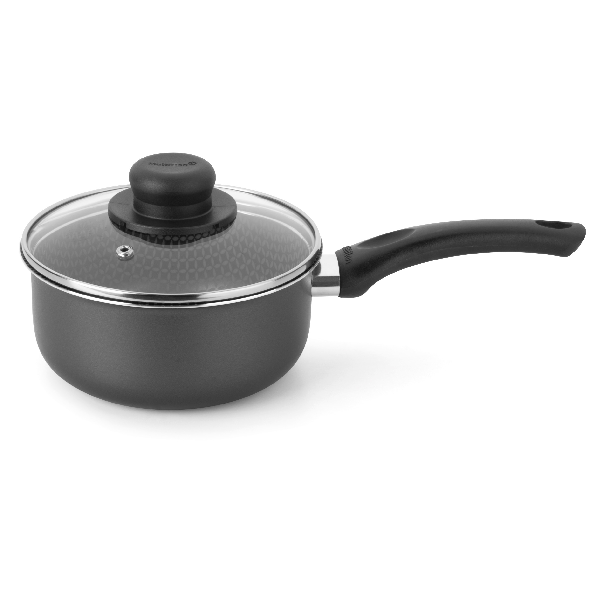 Cacerola Multiflon de Aluminio 18 cm Negro