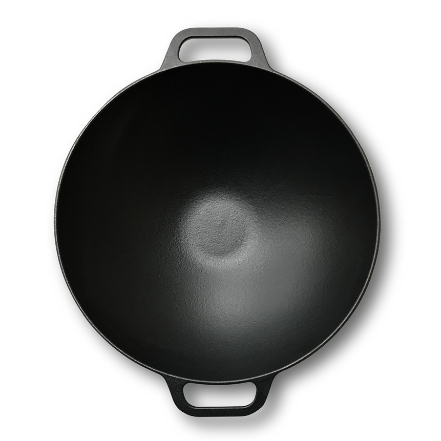 Wok con Asas Victoria Cast Iron 35,5 Cm