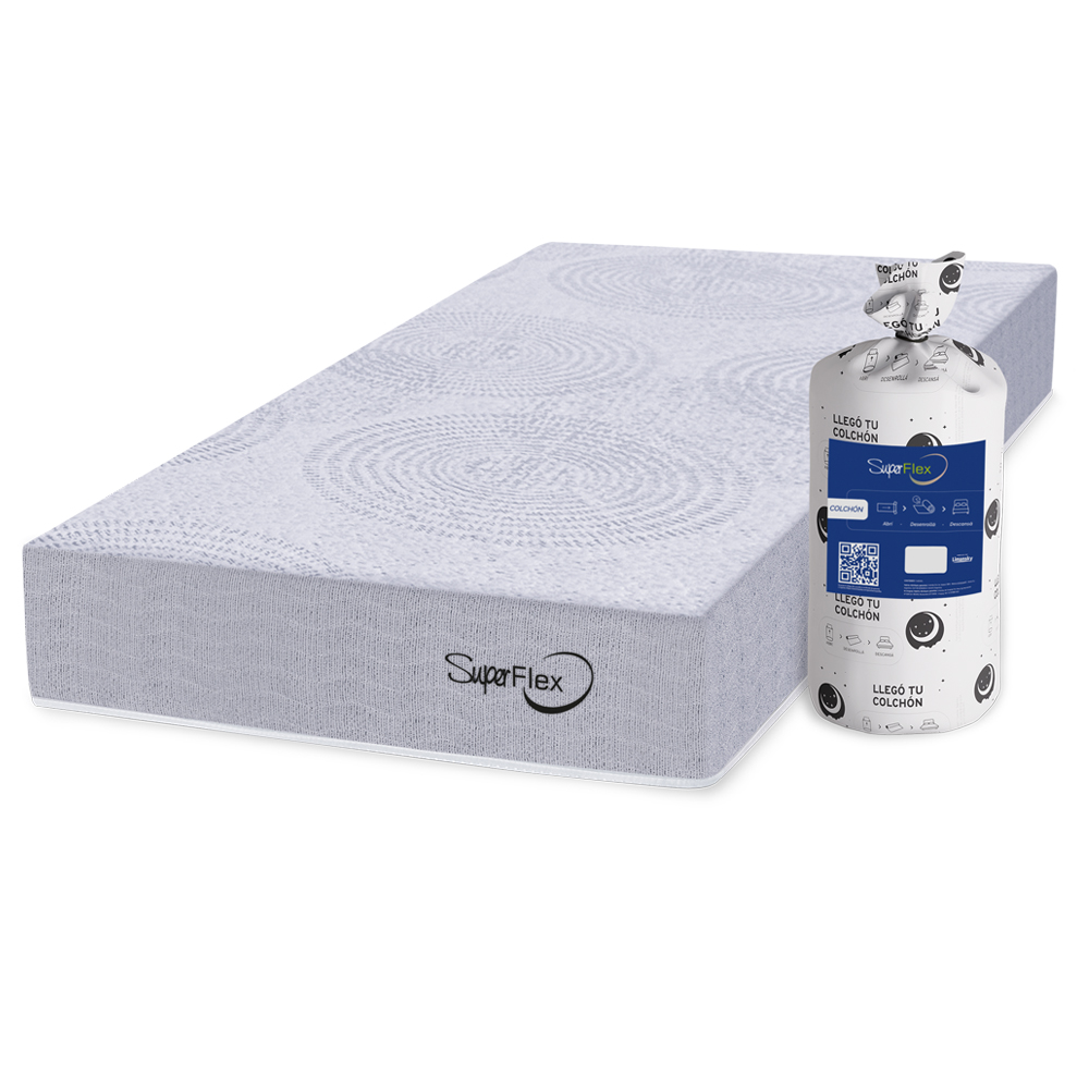 Colchón de Espuma 1 1/2 Plazas 100x200 Superflex