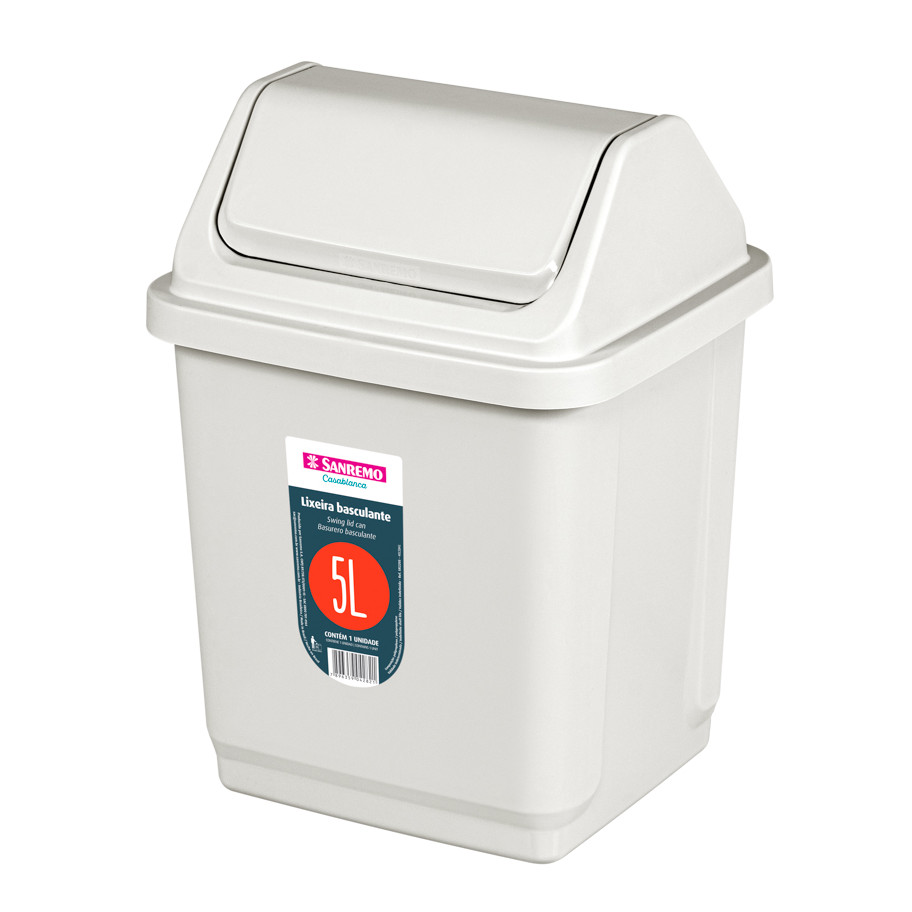 Cesto de Residuos Sanremo 5 Litros Blanco