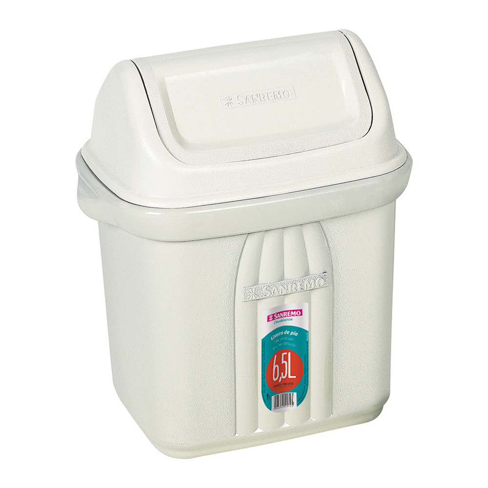 Cesto de Residuos Sanremo 6,5 Litros Blanco