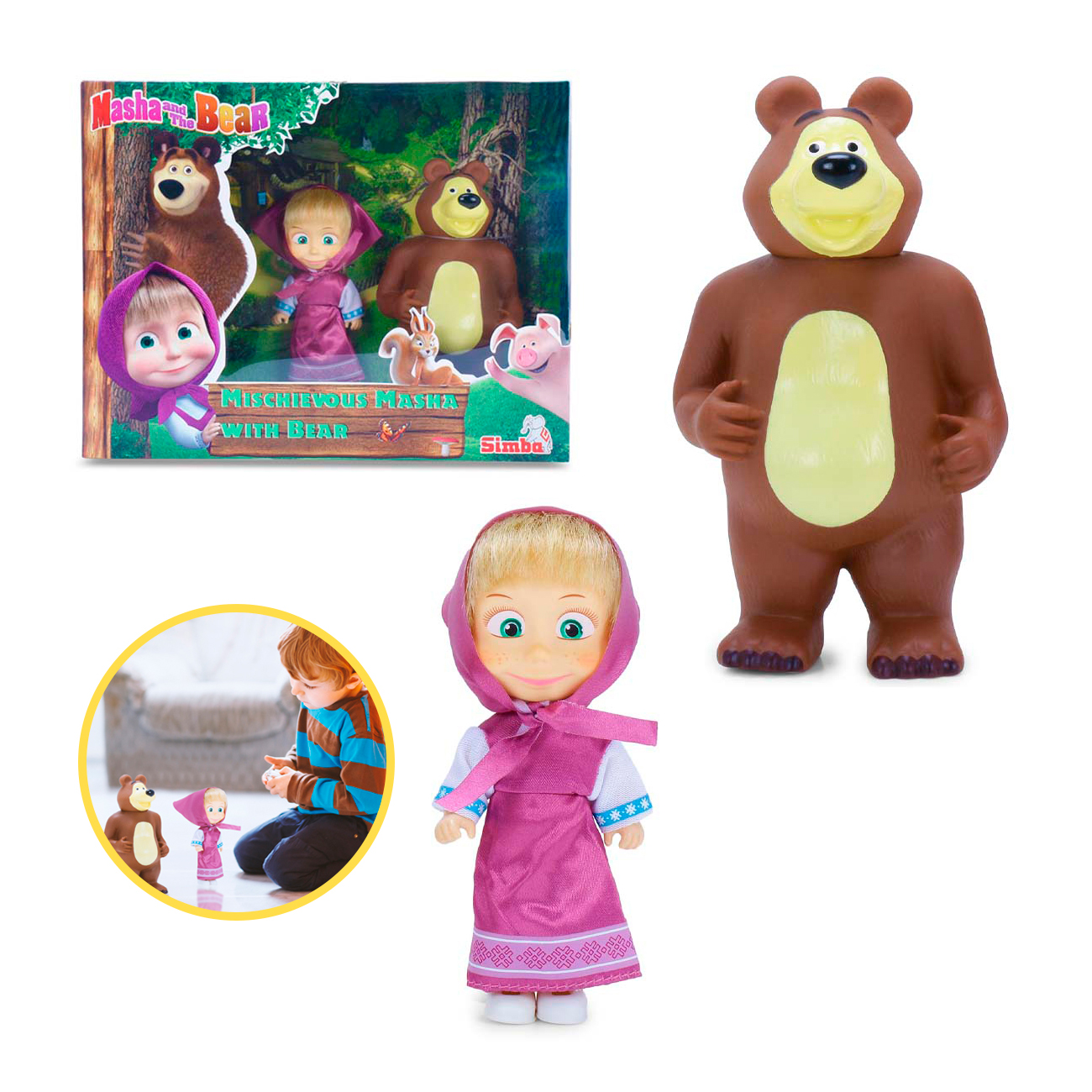 Set de Muñecos Masha y el Oso