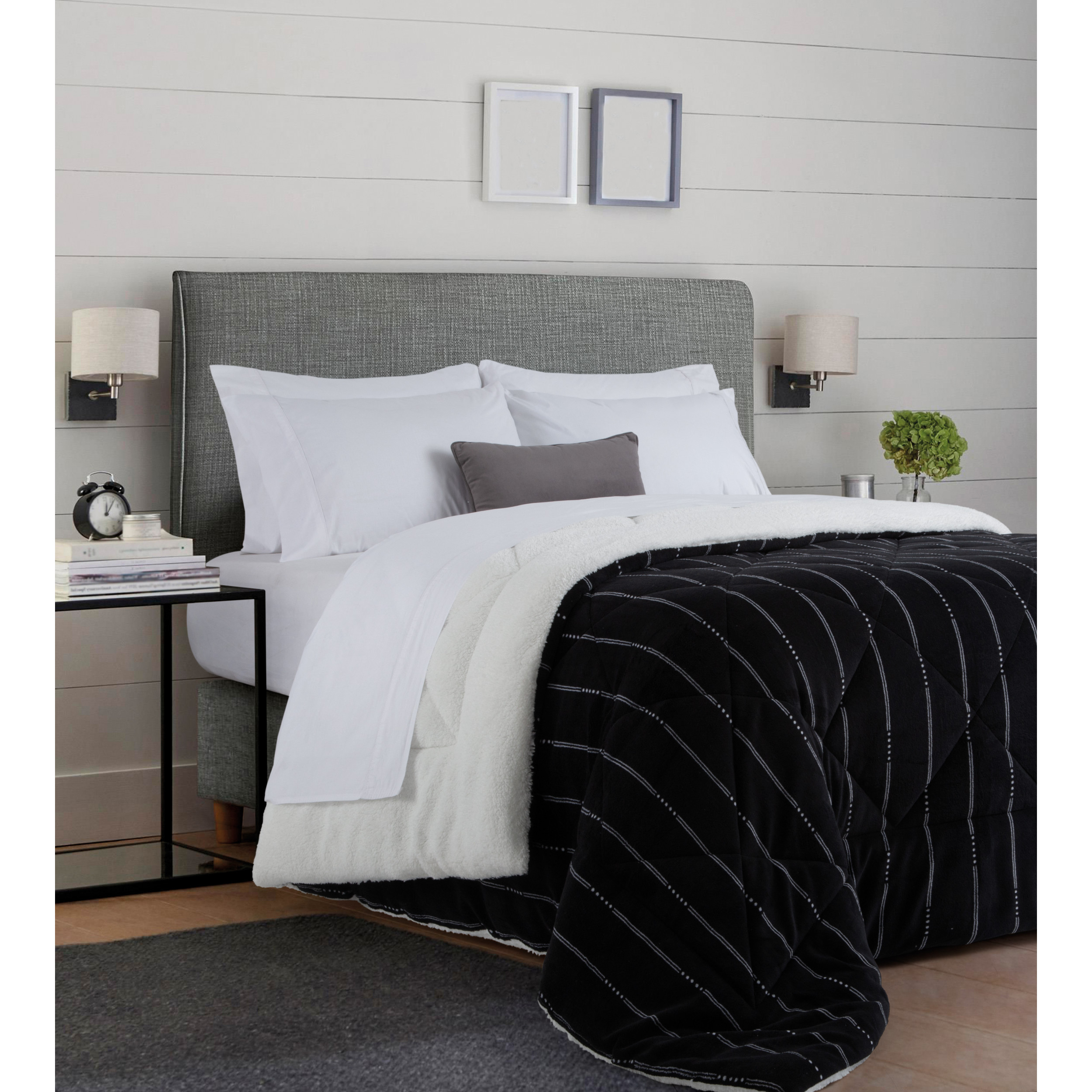 Acolchado Coral Fleece Jean Cartier Negro 220x240