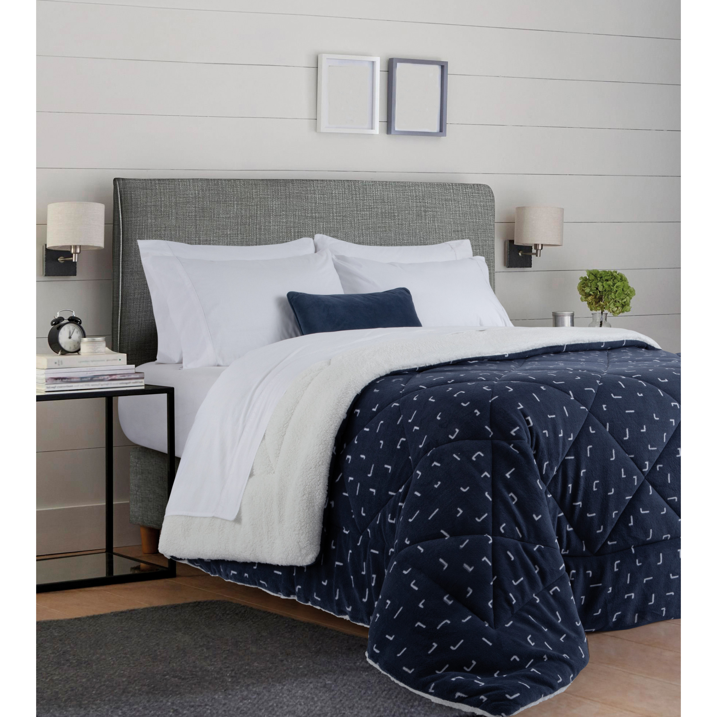 Acolchado Coral Fleece Jean Cartier Azul 220x240