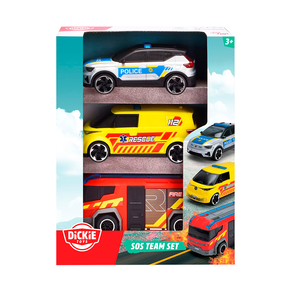 Set 3 Coches Dickie Toys