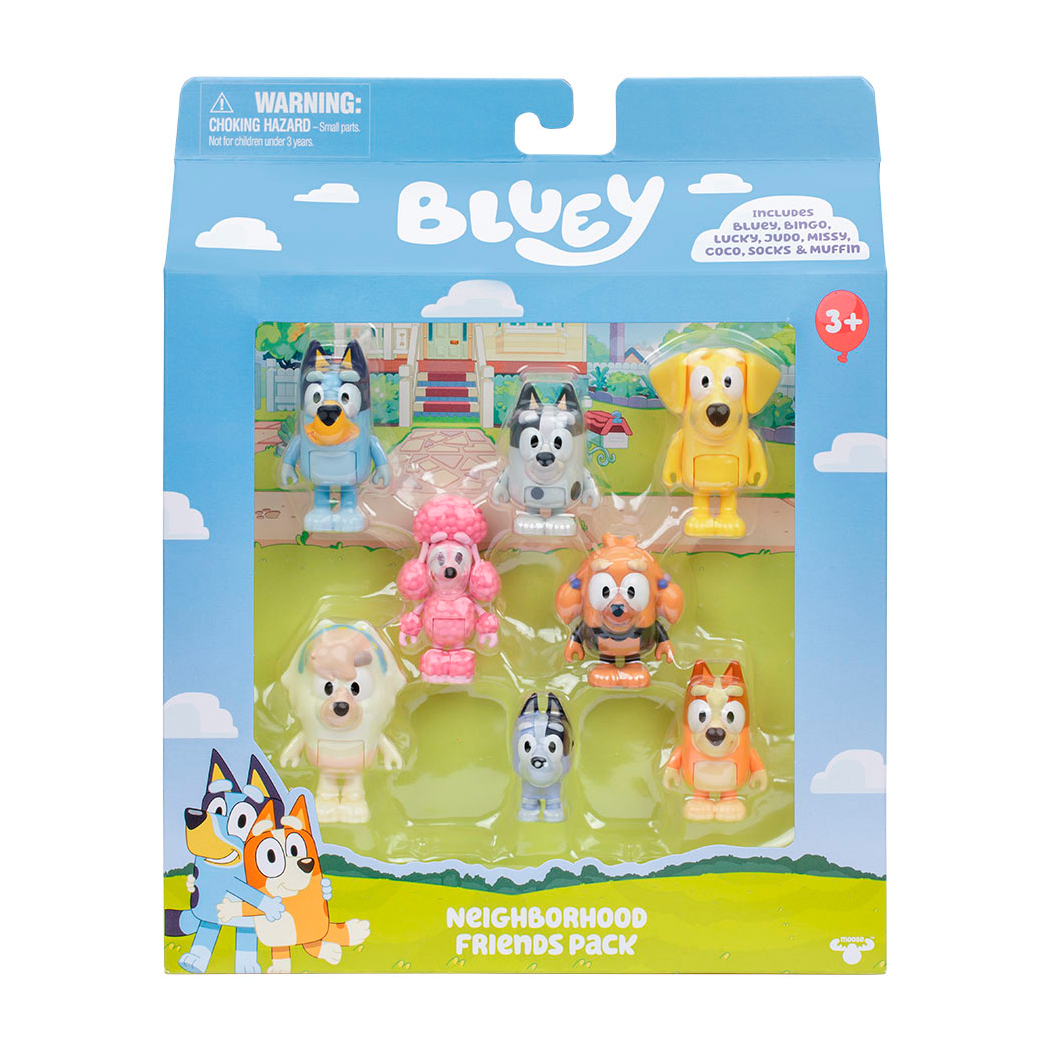 Bluey Heeler Familia Y Amigos 8 Figuras