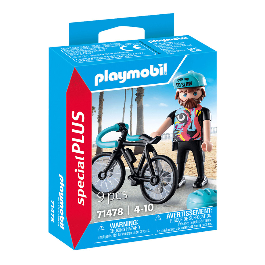 Muñeco Ciclista de Carrera 9 Piezas Playmobil