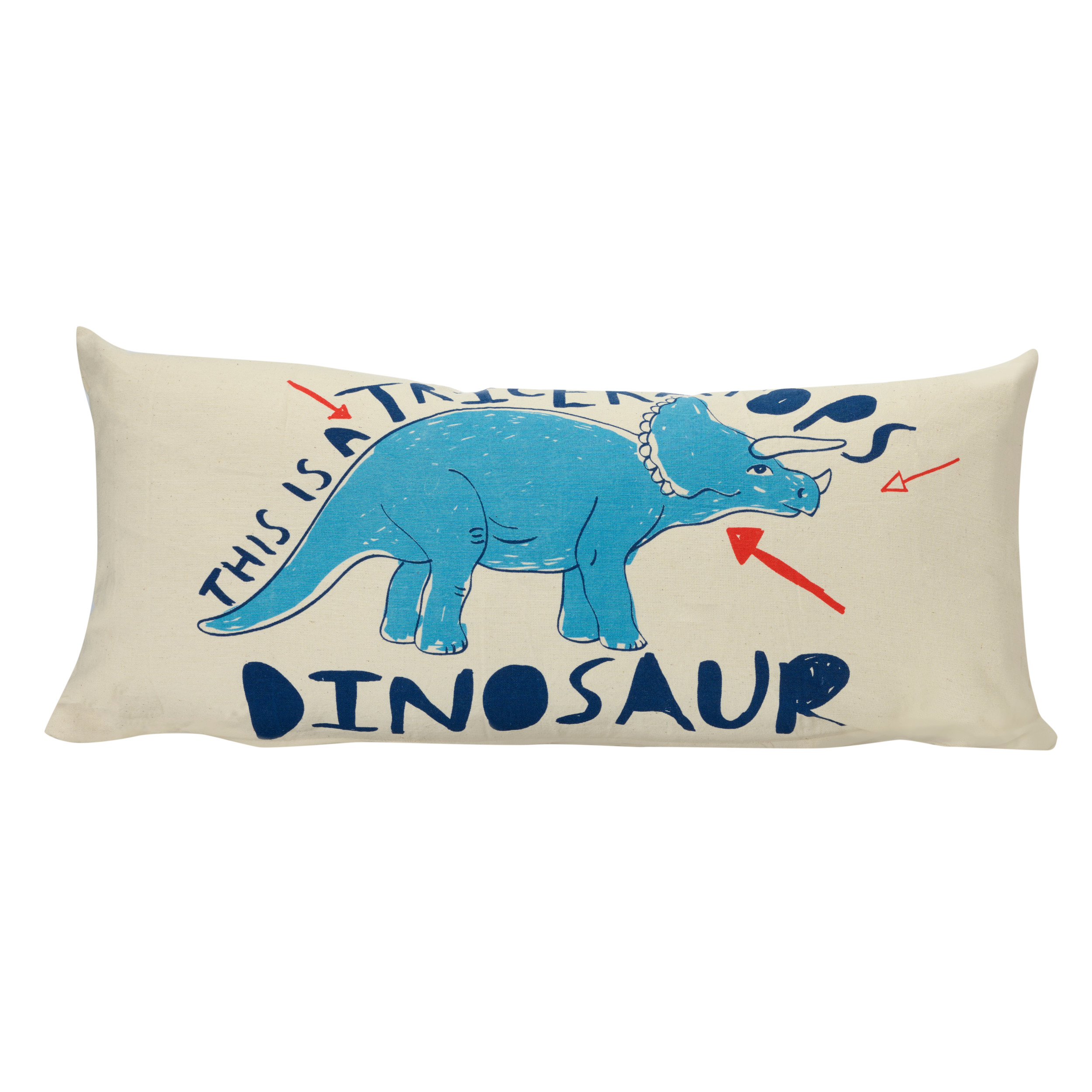 Almohadón Tusor 60x30 Triceraptors