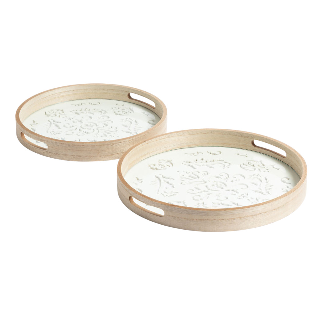 Set X2 Bandejas Redondas Concepto Deco