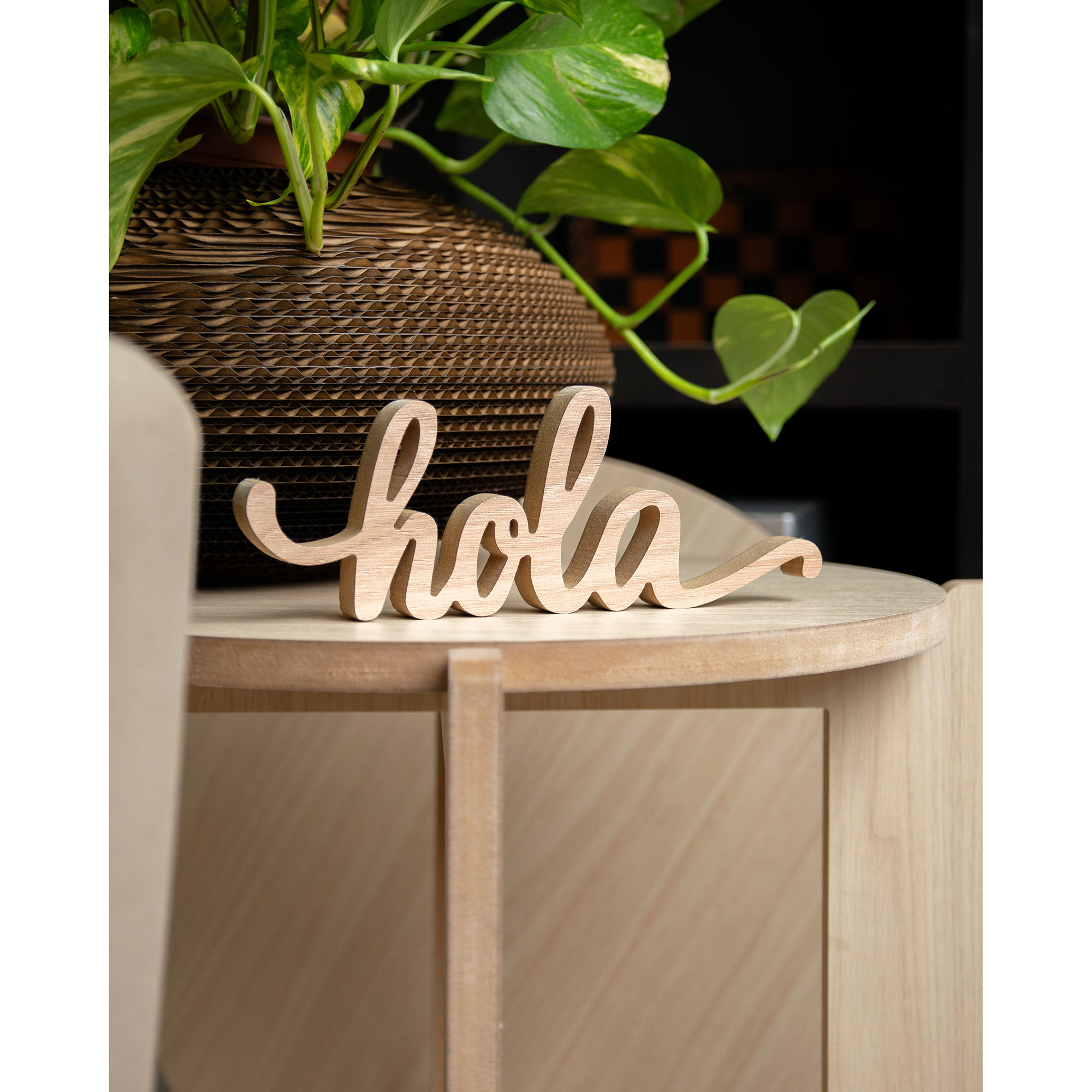 Palabra Decorativa Hola Kov Design Madera