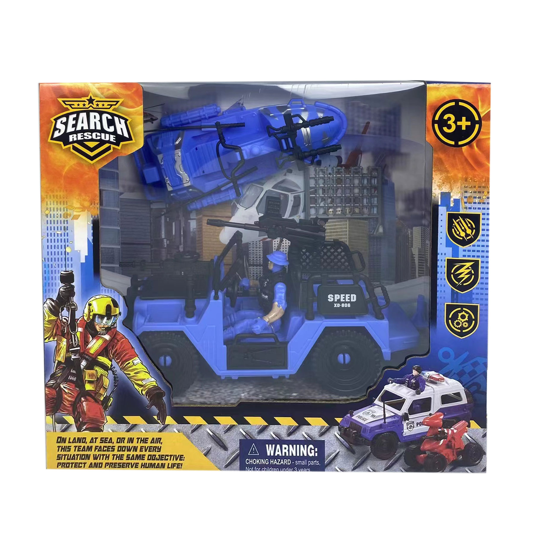 Mega Jeep y Moto Policía