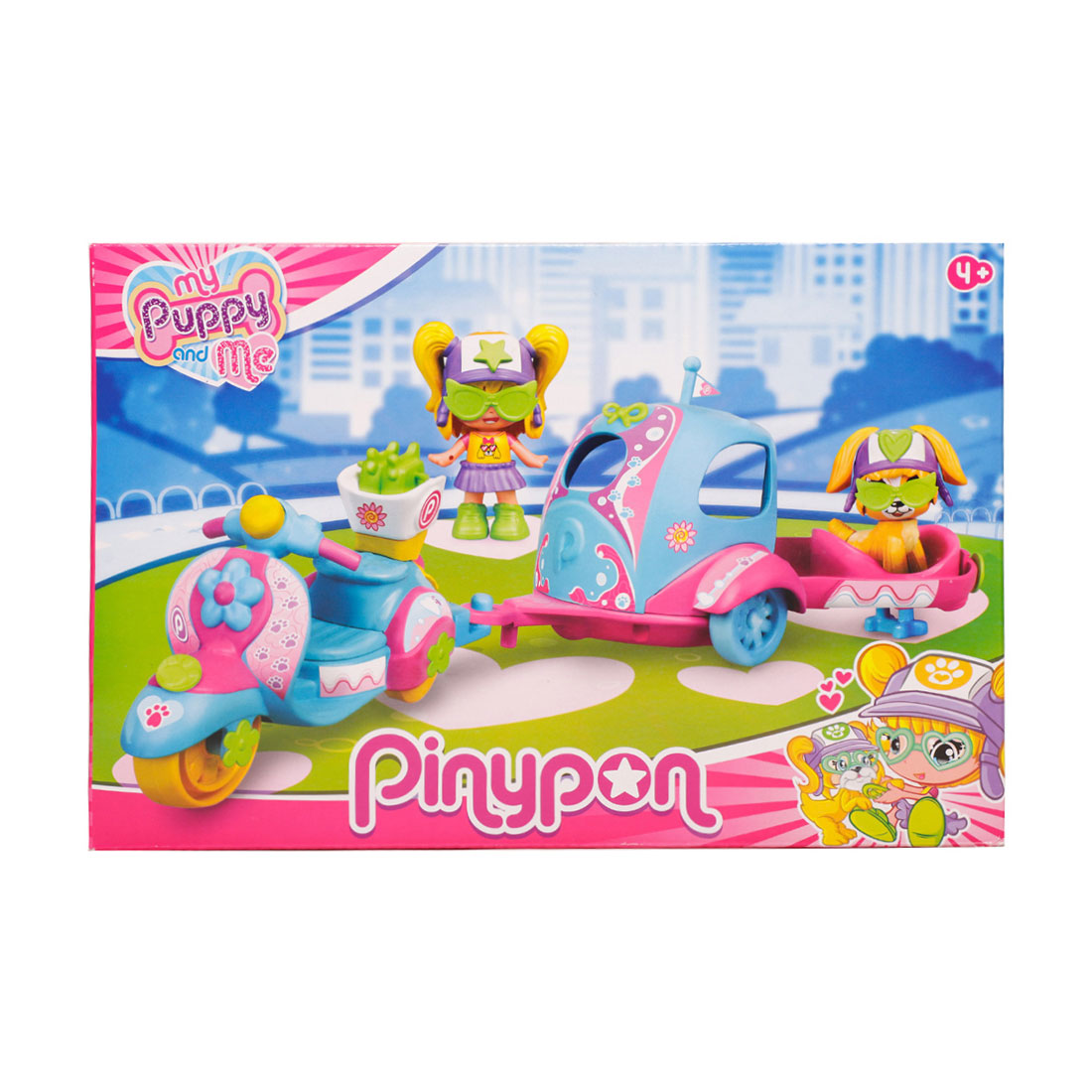 Moto Pinypon Con Carrito Para Llevar a La Mascota